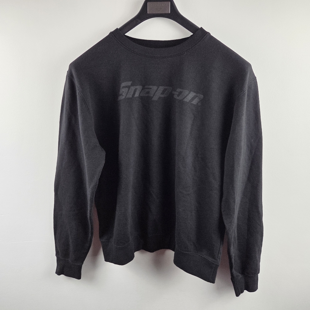 Snap On Tools Sweatshirt Mens Large Black Long Sleeve Pullover Chest Logo